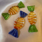 Vintage Murano Glass Candy Pieces Set Of Three