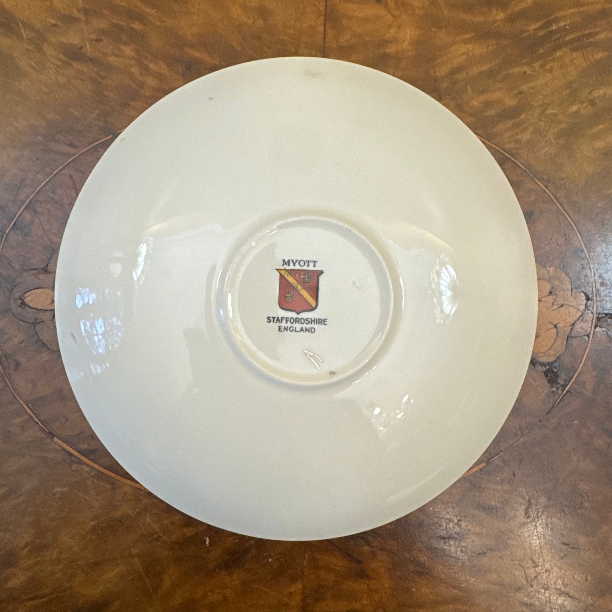 Vintage Myott Gold Print Saucer Plate 