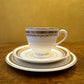 Vintage Myott Gold Print Tea Cup Trio Set 
