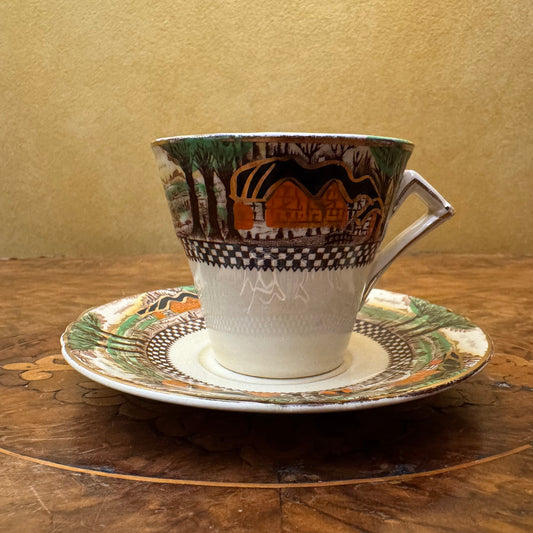 Vintage Myott & Sons Englands Countryside Demitasse Coffee Cup & Saucer 