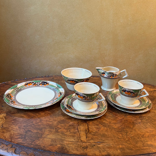 Vintage Myott & Sons Henley Countryside Tea Set