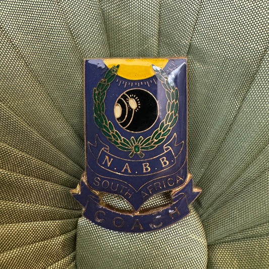 Vintage National Association for Blind Bowlers N.A.B.B. South Africa Badge Pin