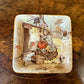 Vintage New Hall Hanley Pottery Sairey Gamp Square Dish 