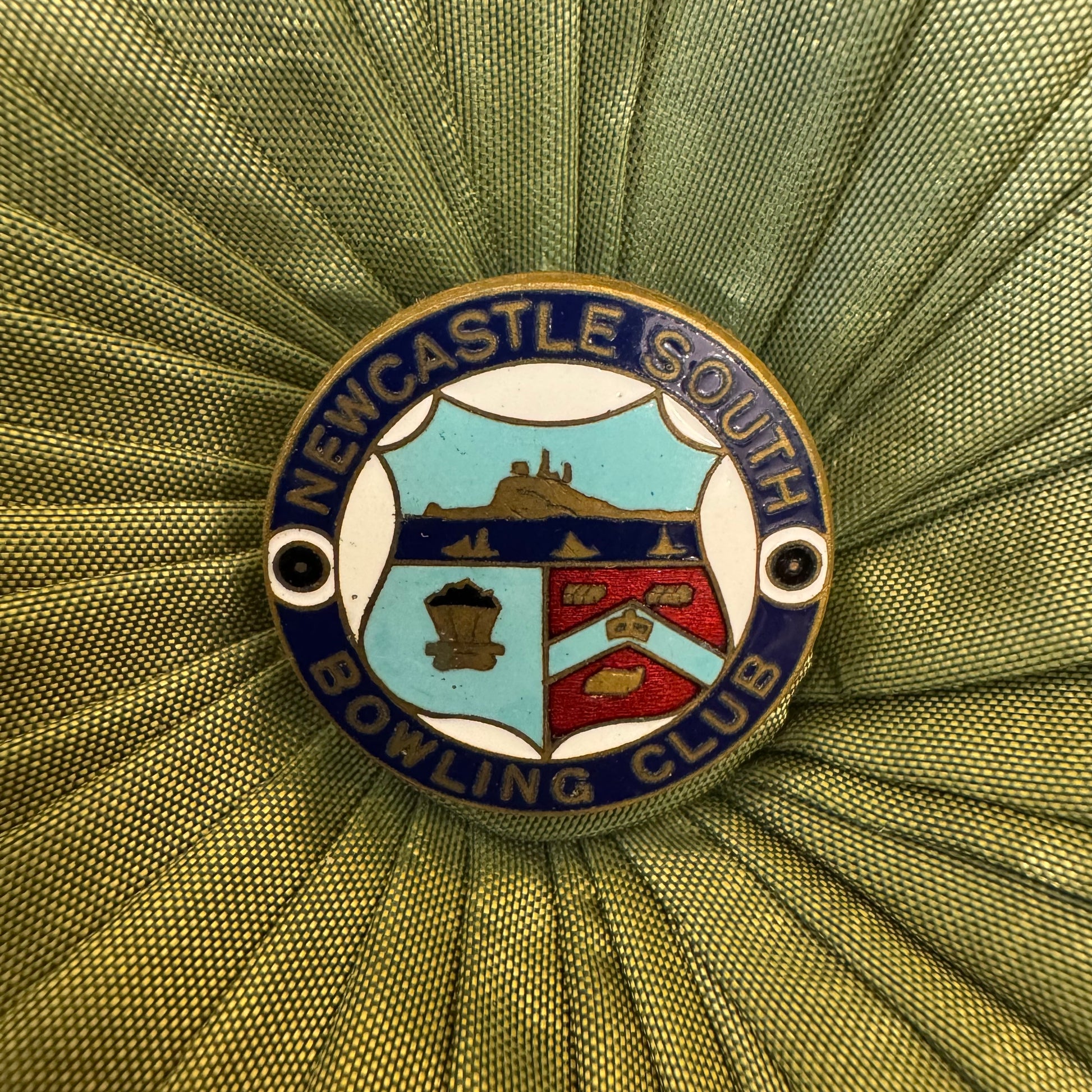 Vintage Newcastle South Bowling Club Badge Pin 