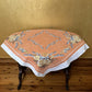 Vintage Orange Floral Square Table Cloth