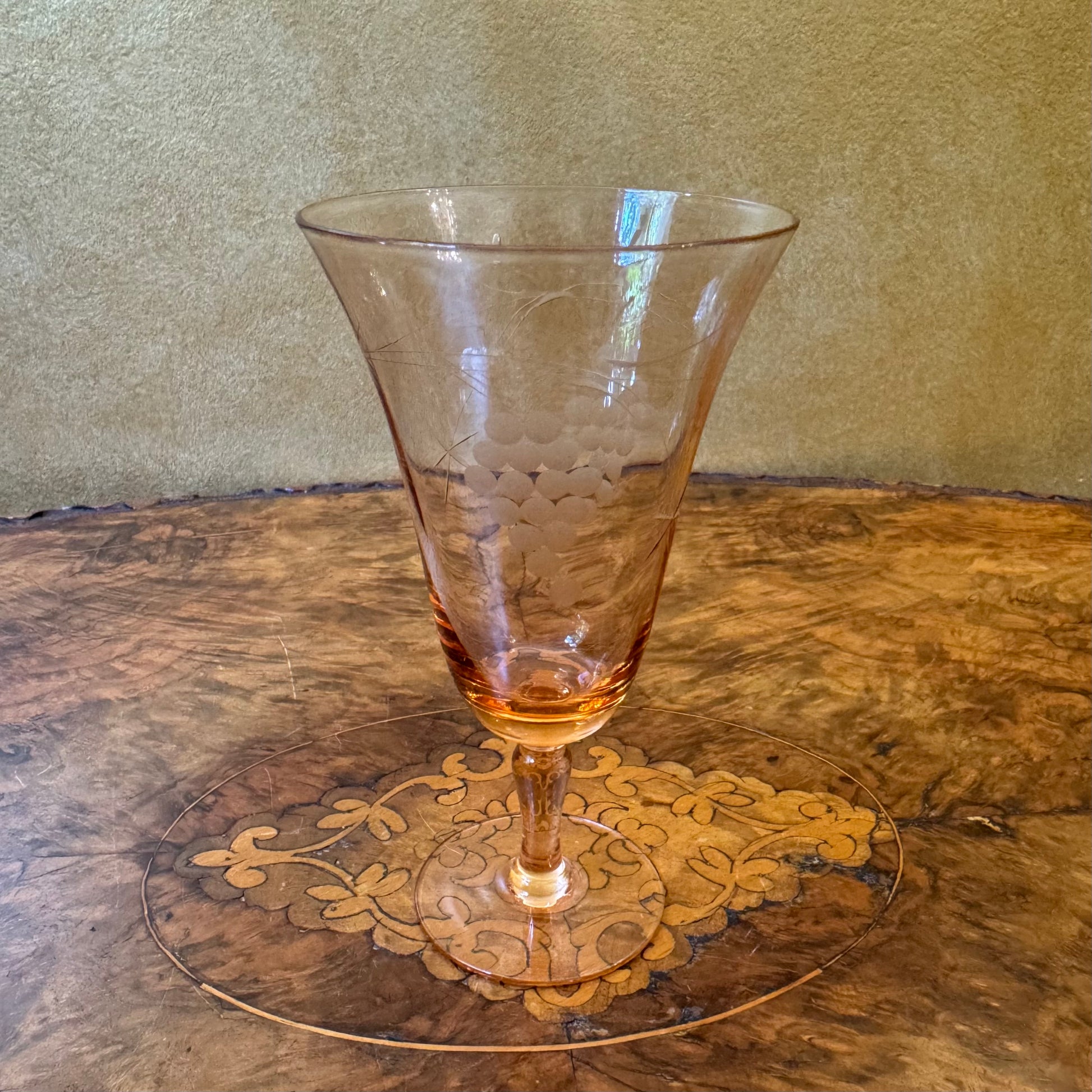 Vintage Orange Glass Grapes 