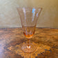 Vintage Orange Glass Grapes Etched Glass