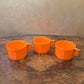 Vintage Orange Plastic Cups Set Of Three