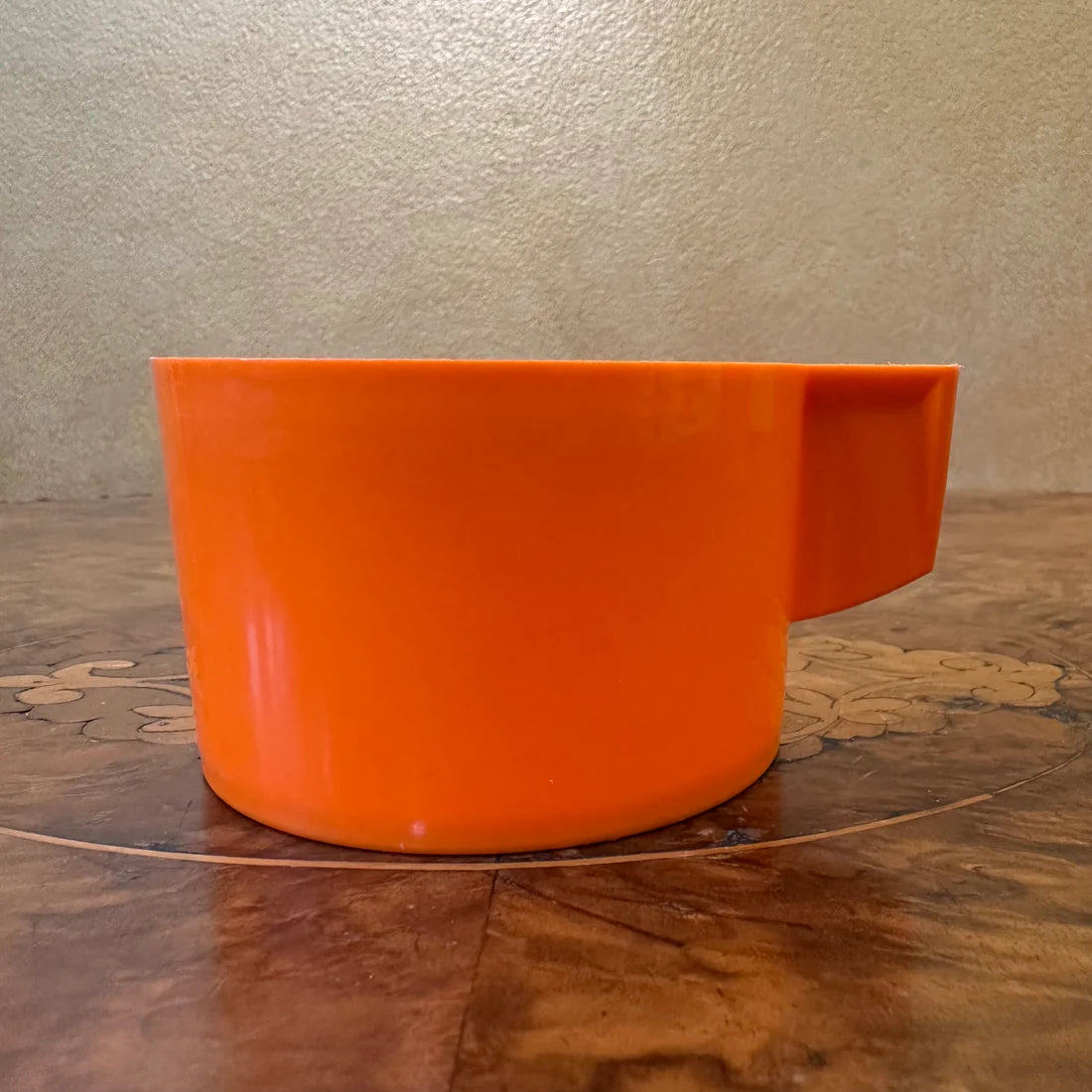 Vintage Orange Plastic Cups Set Of Three