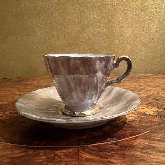 Vintage Pearl Demitasse Coffee Cup & Saucer