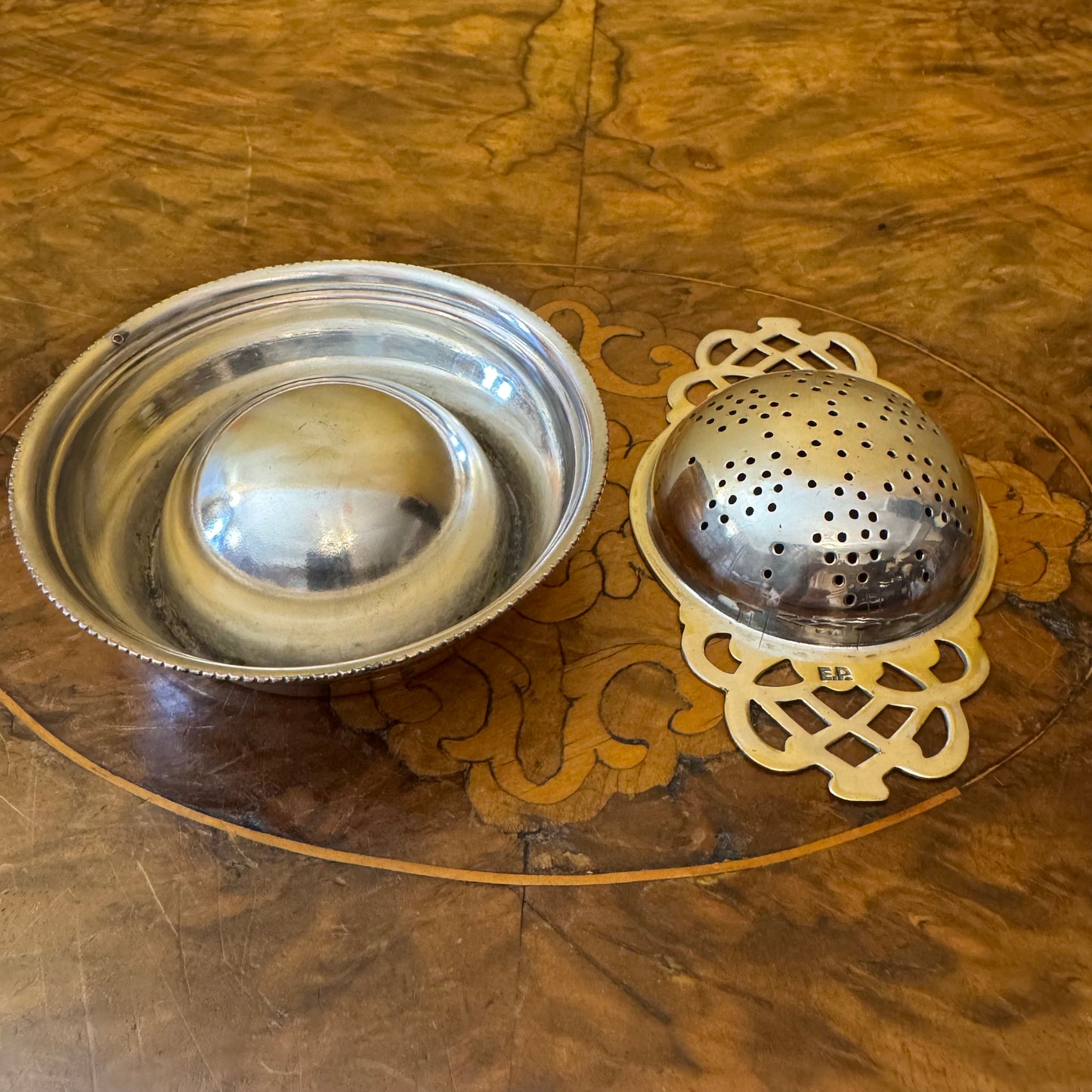 Vintage Perfection Silver Plate Tea Strainer
