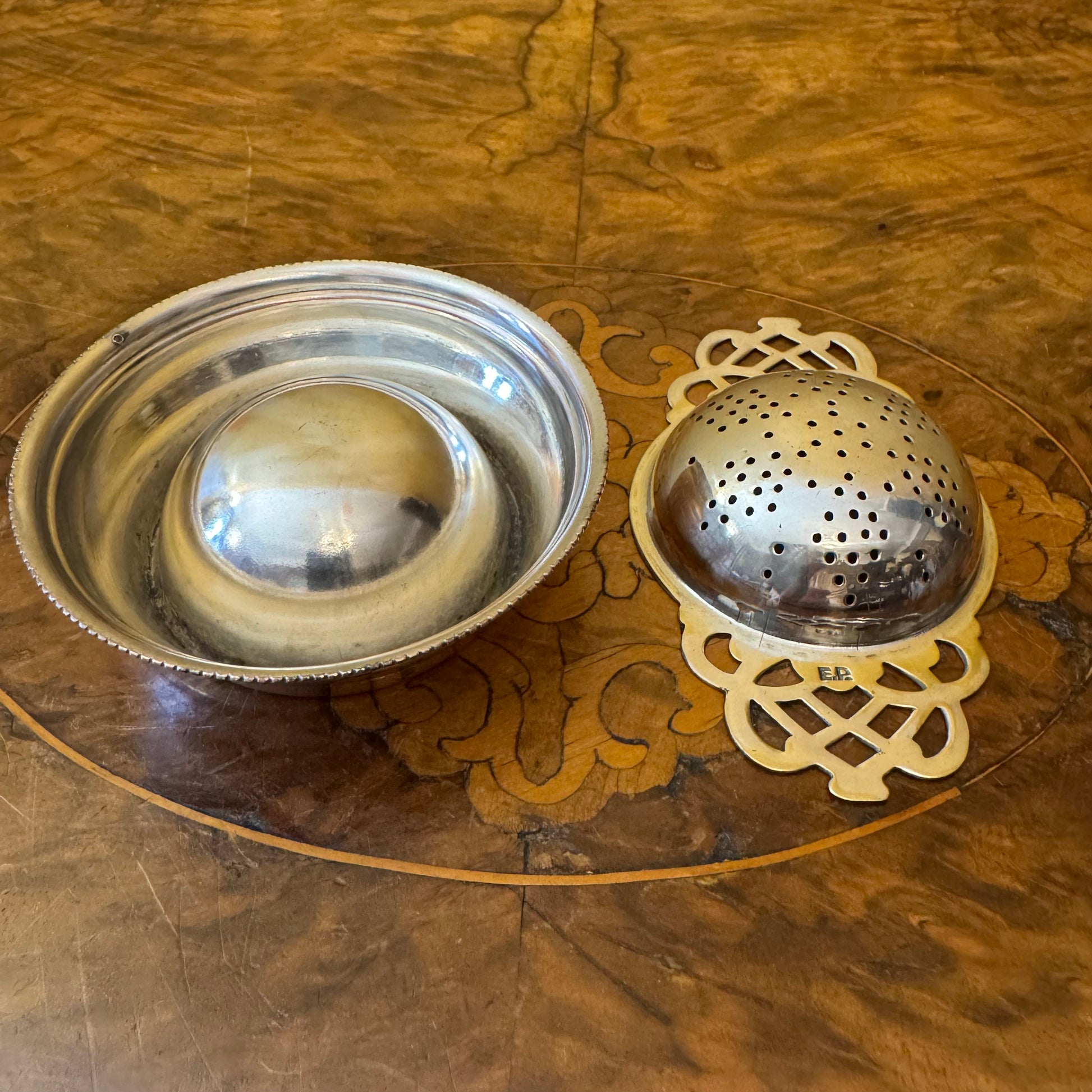 Vintage Perfection Silver Plate Tea Strainer