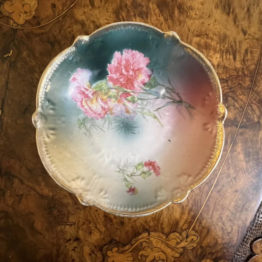 Vintage Pink Floral Printed Dish Bowl