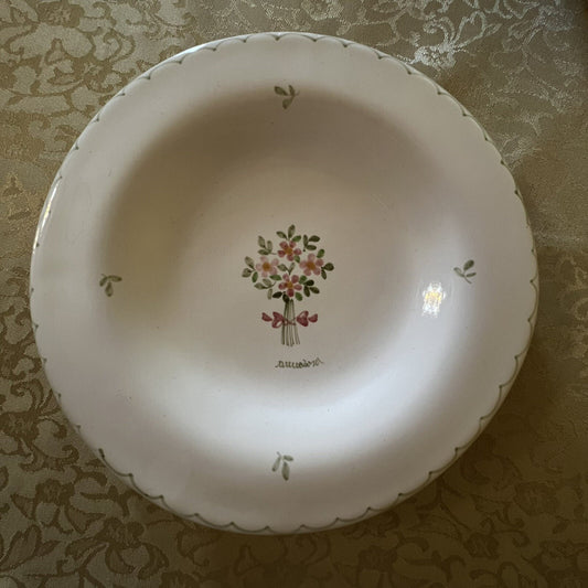 Vintage Porcelain Floral Print Dish