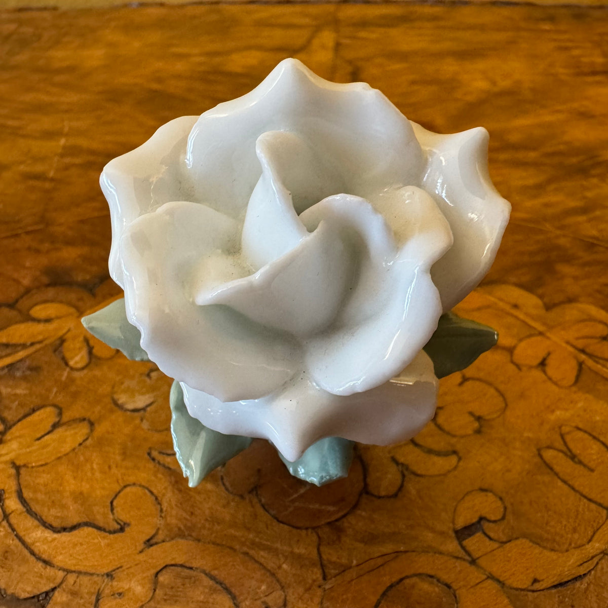 Vintage Porcelain Flower Ornament 