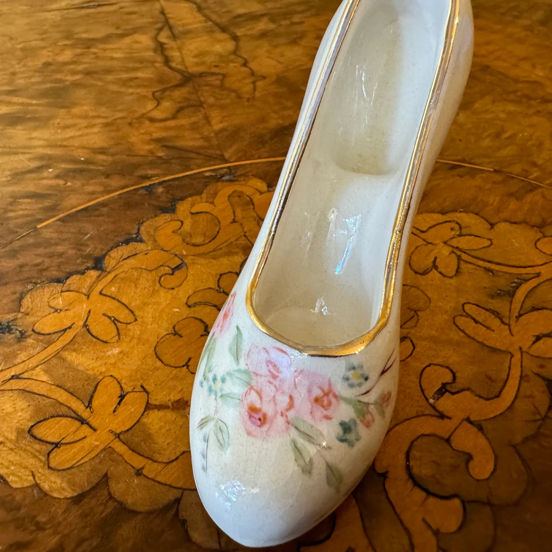Vintage Porcelain Shoe Ornament