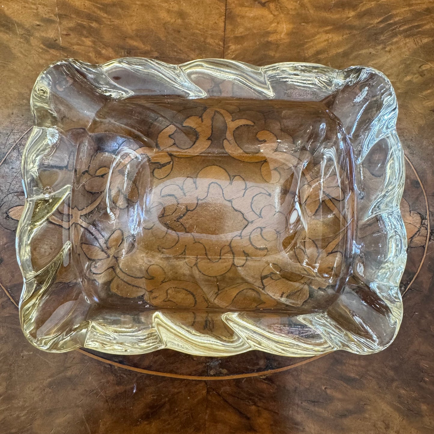Vintage Pressed Glass Ashtray