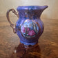 Vintage Purple Pearl Courting Print Demitasse Coffee Set