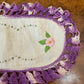 Vintage Purple Trim Embroidery Tray Doily
