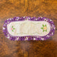 Vintage Purple Trim Embroidery Tray Doily