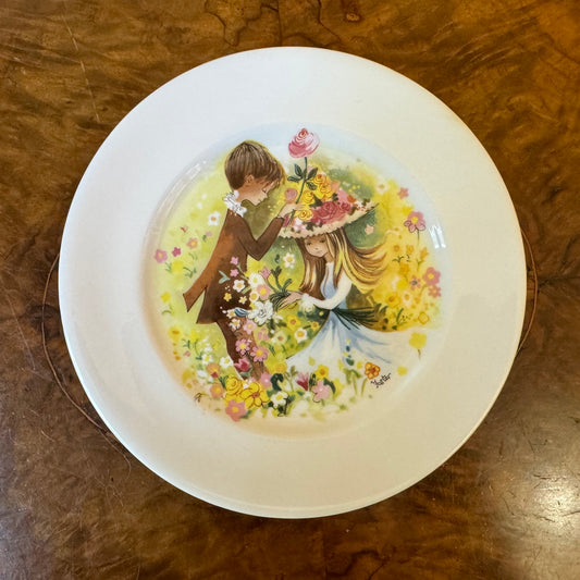 Vintage Queen Anne Boy & Girl Print Side Plate 