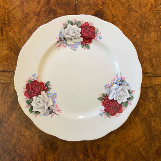 Vintage Queen Anne Duet Dinner Plate 