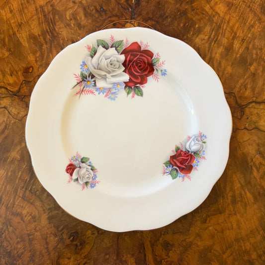 Vintage Queen Anne Duet Entree Plate