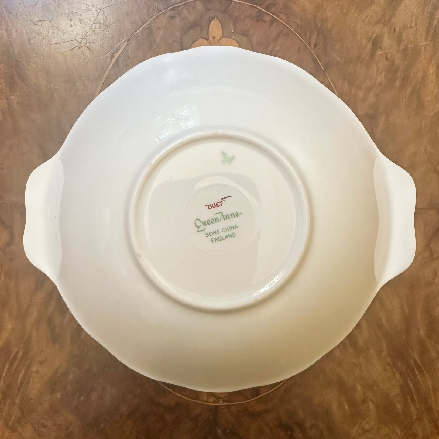 Vintage Queen Anne Duet Roses Print 36 Piece Dinner Set  Bowl