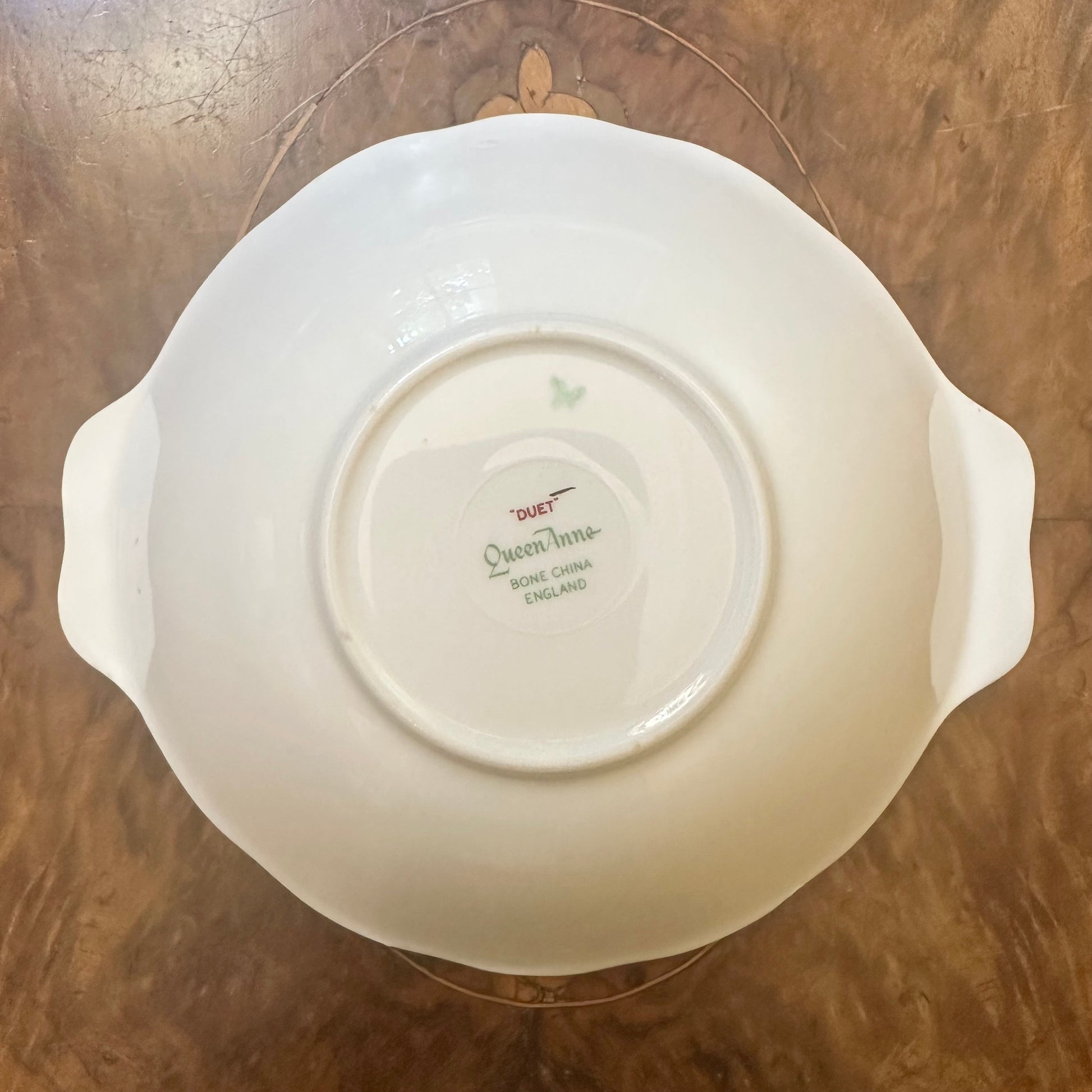 Vintage Queen Anne Duet Roses Print 36 Piece Dinner Set  Bowl