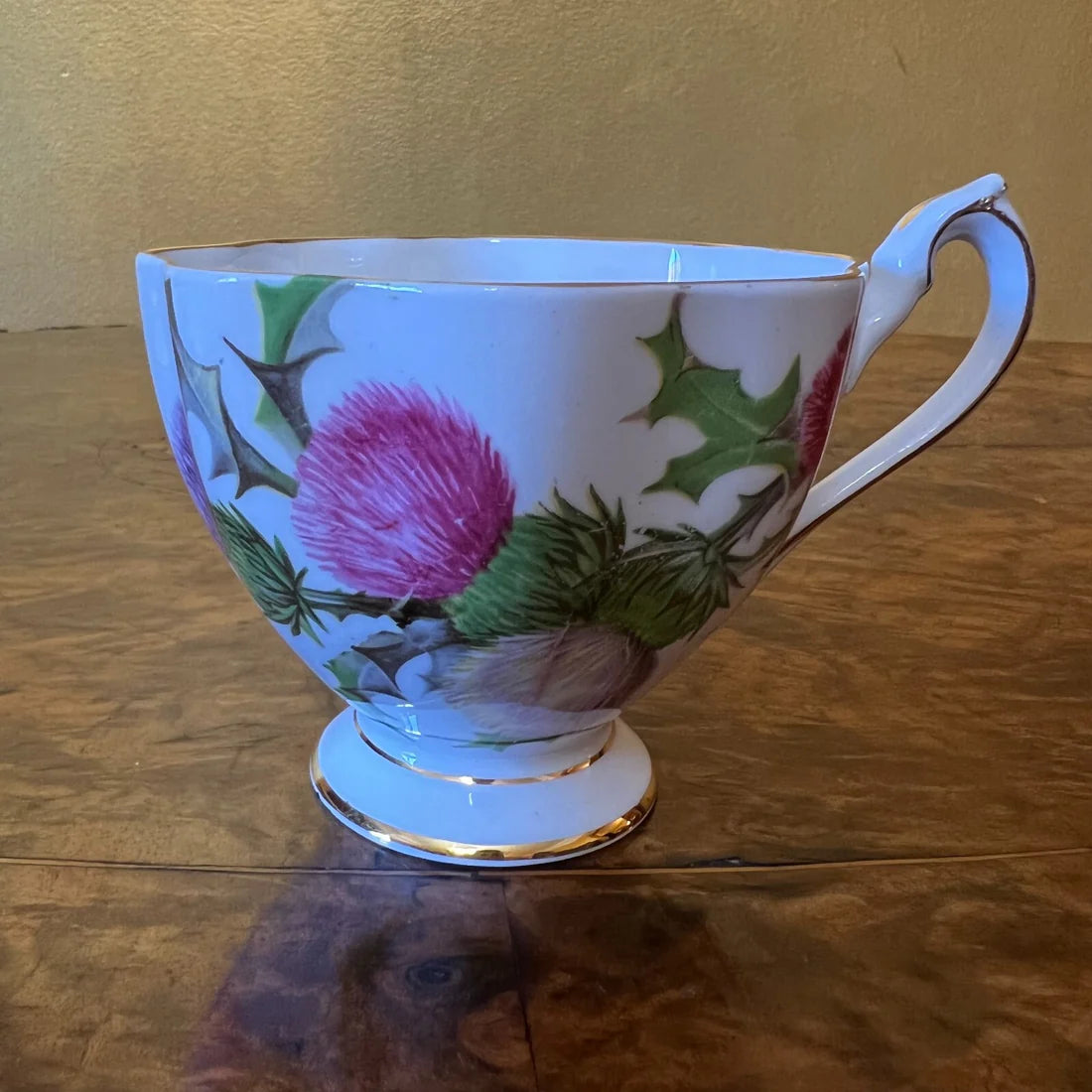 Vintage Queen Anne Dundee Thistle Tea Cup Trio Set