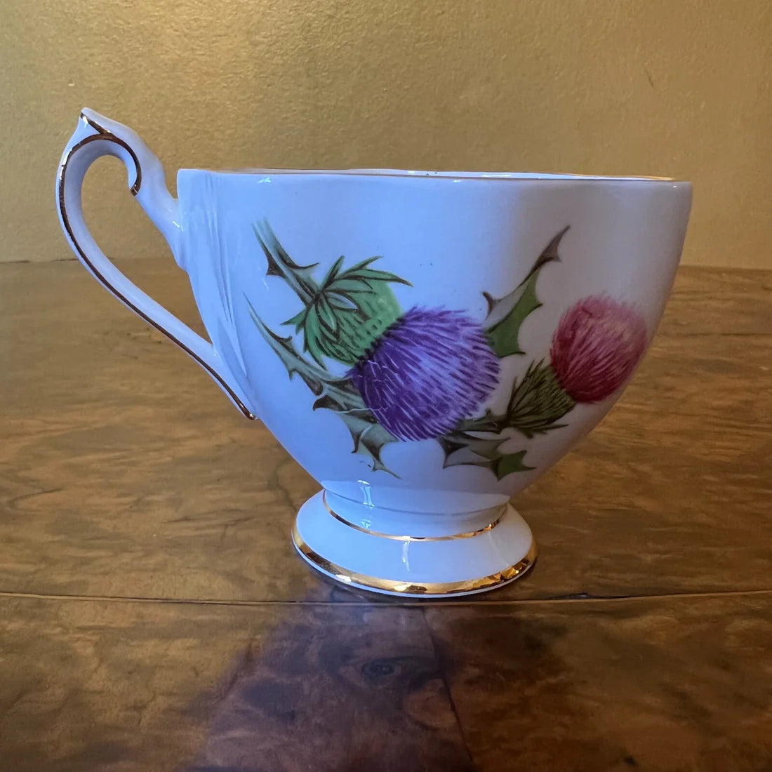 Vintage Queen Anne Dundee Thistle Tea Cup Trio Set