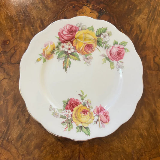 Vintage Queen Anne Manor Rose Side Plate
