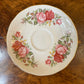Vintage Queen Anne Red Roses Print Saucer 