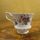 Vintage Queen Anne Violets Print Cup