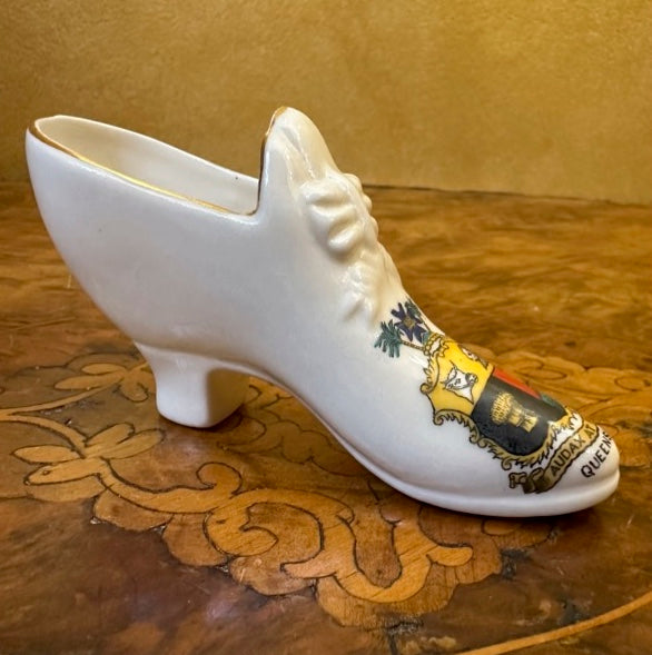 Vintage Queensland Crest Porcelain Shoe 