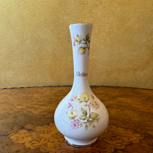 Vintage Queensway Mothers Floral Print Bud Vase 