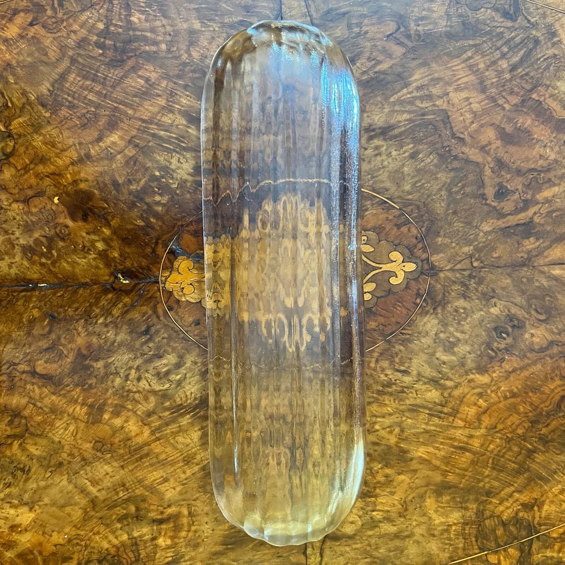Vintage Glass Rectangle Platters Pair