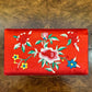 Vintage Red Floral Jewellery Box