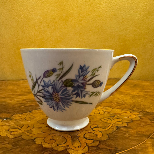 Vintage Rembrandt Australia Blue Floral Print Tea Cup  