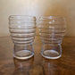 Vintage Ribbed Drinking Glasses Pair