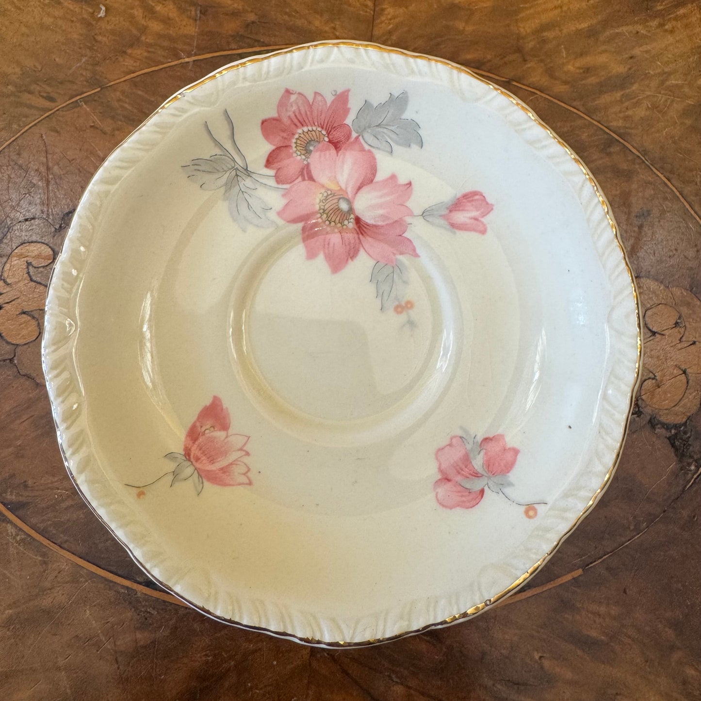 Vintage Ridgway Lawley Floral Saucer 