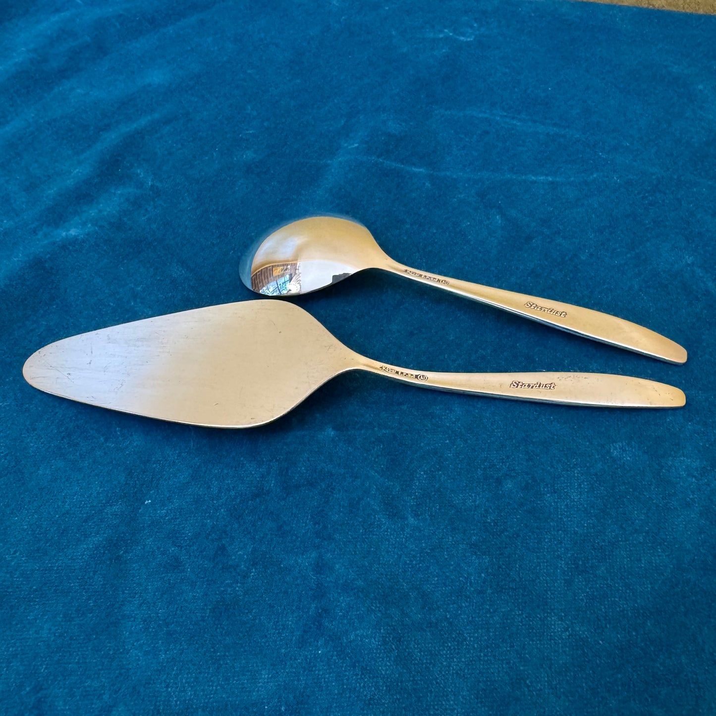 Vintage Rodd Stardust Desserts Spoons