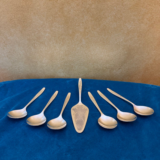 Vintage Rodd Stardust Desserts Spoons & Serving Utensil