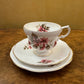 Vintage Rosina Floral Print Tea Cup Trio