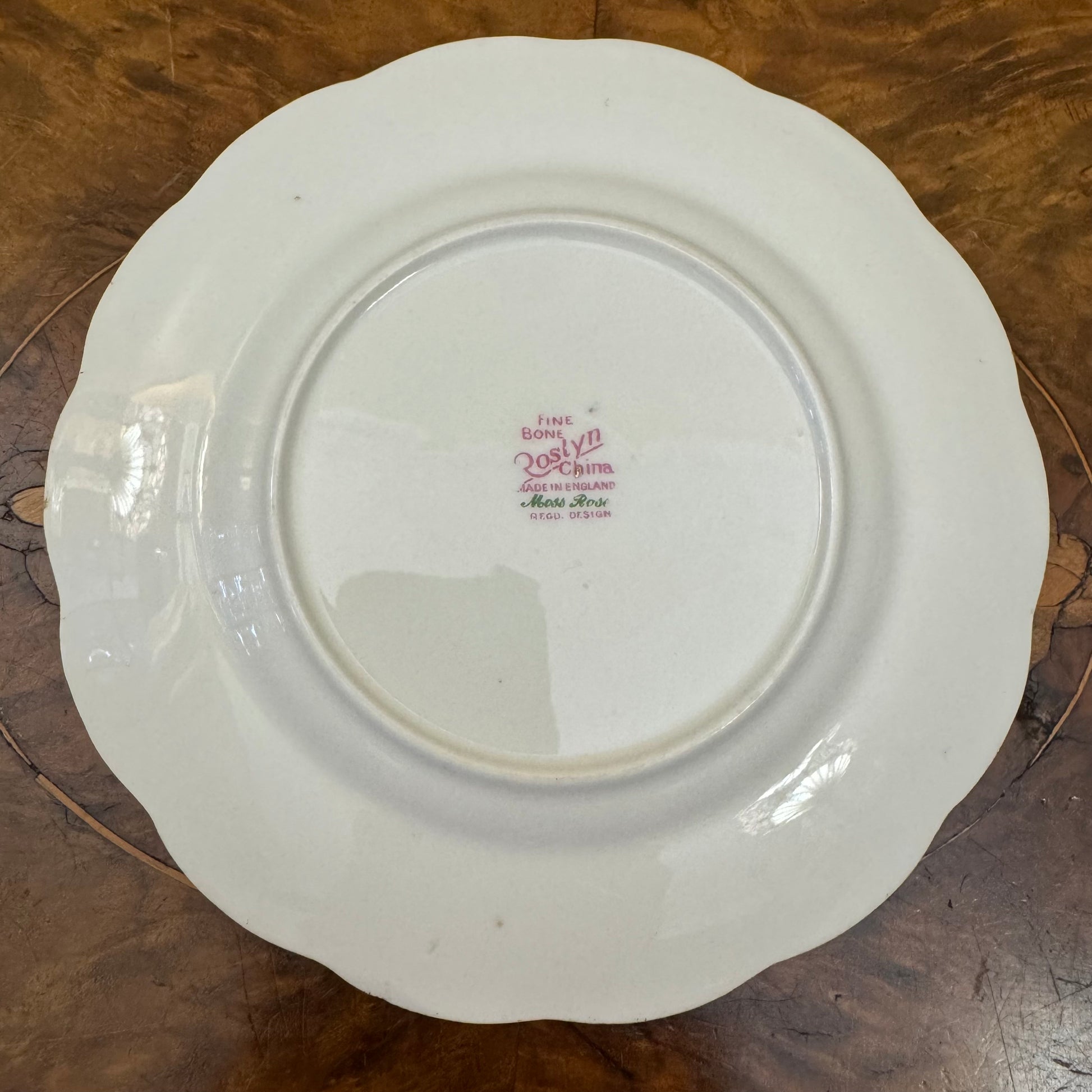 Vintage Roslyn Moss Rose Side Plate