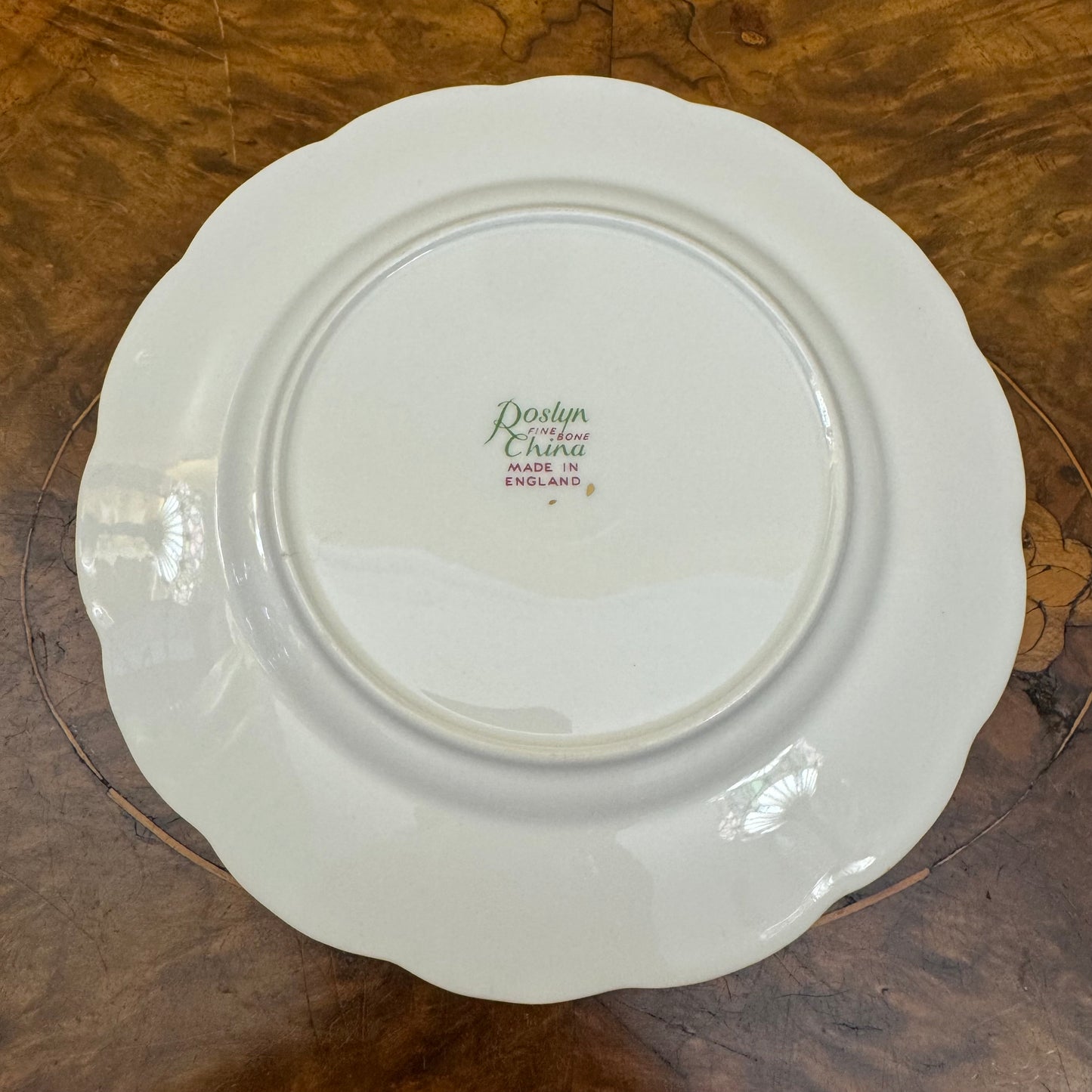 Vintage Roslyn Pink Rose Print Side Plate 