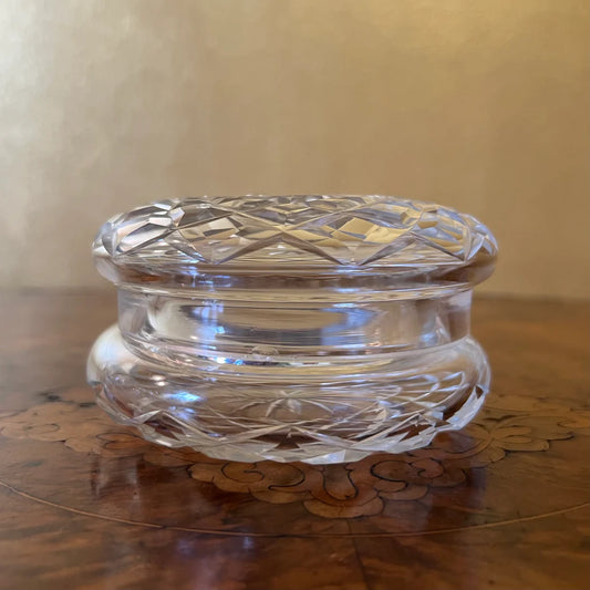 Vintage Round Crystal Trinket Box
