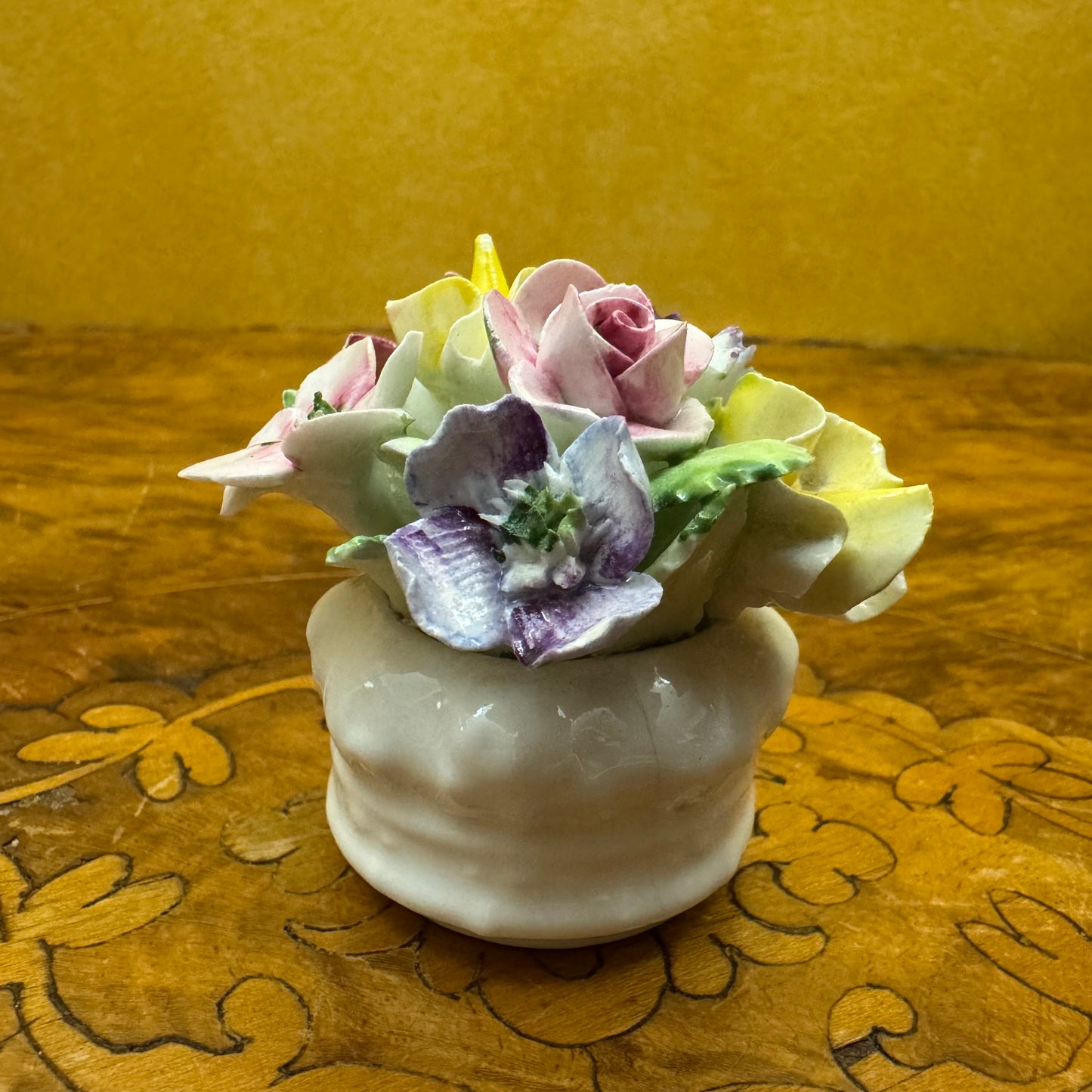 Vintage Royal Adderley Bone China Floral Basket