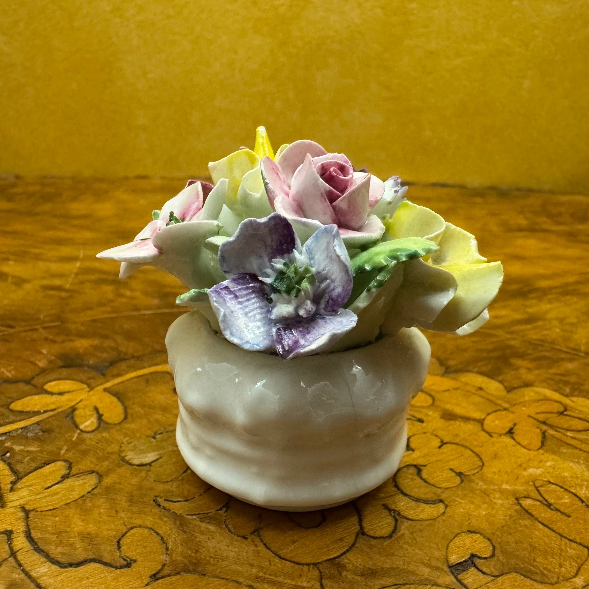 Vintage Royal Adderley Bone China Floral Basket