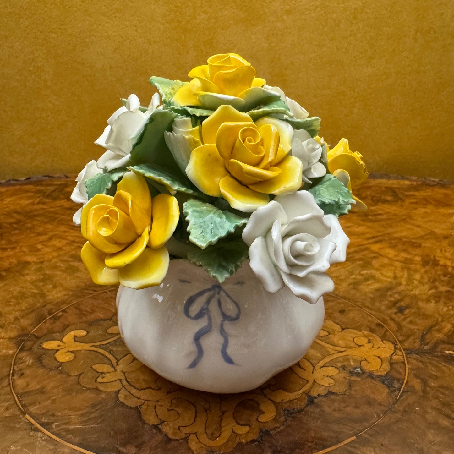 Vintage Royal Adderley Bone China Rose Floral Bouquet Basket 